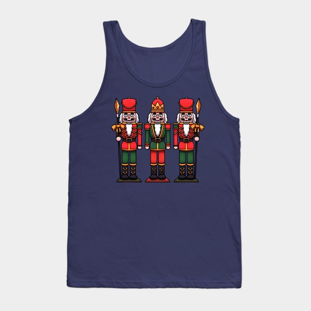 Cartoon Nutcracker King With Guards Tank Top by TheMaskedTooner